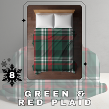 Load image into Gallery viewer, Blanket Christmas #8 - Green & Red Plaid - PREORDER