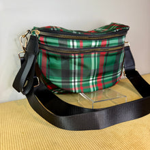 Load image into Gallery viewer, The Roni Nylon Crossbody - Green Plaid