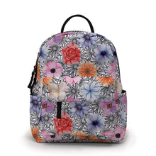 Load image into Gallery viewer, Mini Backpack - Floral Black & White