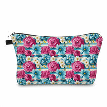 Load image into Gallery viewer, Pouch - Floral Pink Blue Cream