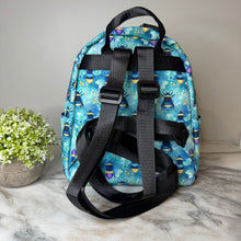Load image into Gallery viewer, Mini Backpack - Teal Floral Bee