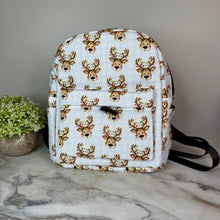 Load image into Gallery viewer, Mini Backpack - Christmas - Plaid Reindeer