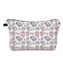 Load image into Gallery viewer, Pouch - Books Coffee Tea Daisy