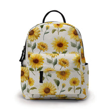 Load image into Gallery viewer, Mini Backpack - Sunflower on White