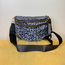 Load image into Gallery viewer, The Roni Nylon Crossbody - Black & Grey Animal