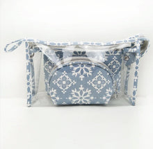 Load image into Gallery viewer, Trio Set Pouch + Clamshell - Snowflake