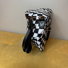 Load image into Gallery viewer, The Roni Nylon Crossbody - Checkered Black & White