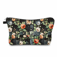 Load image into Gallery viewer, Pouch - Floral on Black