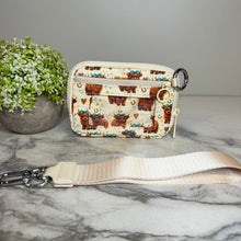 Load image into Gallery viewer, Rue - Nylon Wristlet Wallet - Beige Highland Cow
