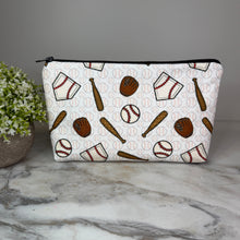 Load image into Gallery viewer, Pouch - Baseball on White