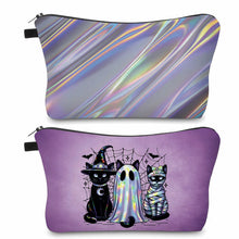 Load image into Gallery viewer, Pouch - Halloween Fall - Holographic Cat Ghost