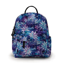 Load image into Gallery viewer, Mini Backpack - Christmas Blue Purple Snowflake