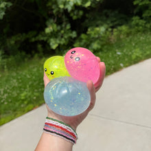 Load image into Gallery viewer, Squishy Toy - Viral Dumpling, Quick Squeeze Glitter - Blue