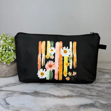 Load image into Gallery viewer, Pouch - Floral Daisy Stripe
