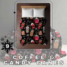 Load image into Gallery viewer, Blanket Christmas #9 - Coffee & Candy Canes - PREORDER