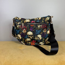Load image into Gallery viewer, The Roni Nylon Crossbody - Halloween Fall Skull Floral