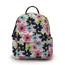 Load image into Gallery viewer, Mini Backpack - Floral Pink Blue Lime Black