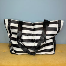 Load image into Gallery viewer, Tote Bag - Summer Stripes - Black