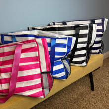 Load image into Gallery viewer, Tote Bag - Summer Stripes - Black