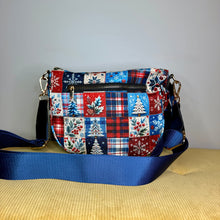 Load image into Gallery viewer, The Roni Nylon Crossbody - Christmas Quilted Squares
