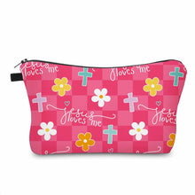 Load image into Gallery viewer, Pouch - Religious Pink Jesus Loves Me