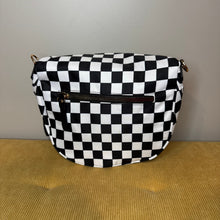 Load image into Gallery viewer, The Roni Nylon Crossbody - Checkered Black & White