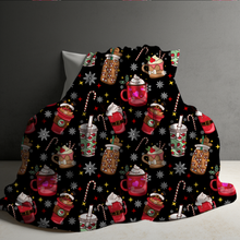 Load image into Gallery viewer, Blanket Christmas #9 - Coffee & Candy Canes - PREORDER