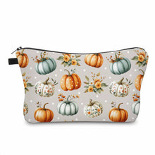 Load image into Gallery viewer, Pouch - Fall - Pumpkin Floral Aqua