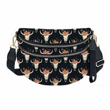 Load image into Gallery viewer, The Roni Nylon Crossbody - Bull Skull Floral