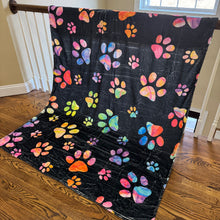 Load image into Gallery viewer, Blanket - Rainbow Paw - PREORDER