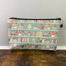 Load image into Gallery viewer, Pouch & Mini Pouch Bundled Set - Mint Floral Bookcase