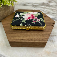 Load image into Gallery viewer, Compact Mirror - Black Floral (by shape)