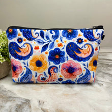Load image into Gallery viewer, Pouch - Floral Paisley Blue