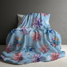 Load image into Gallery viewer, Blanket - Christmas - Snowflake on Blue