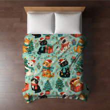 Load image into Gallery viewer, Blanket Christmas #38 - Cats and Lights - PREORDER