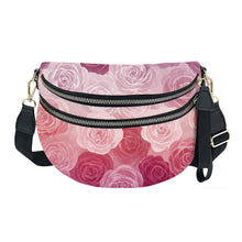 Load image into Gallery viewer, Bundled Set - Roni & Pouch - Floral Pink Purple Ombré Roses