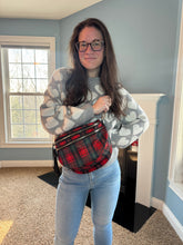 Load image into Gallery viewer, The Roni Nylon Crossbody - Red Plaid