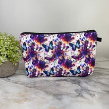 Load image into Gallery viewer, Pouch - Butterfly Purple Floral