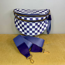 Load image into Gallery viewer, The Roni Nylon Crossbody - Checkered Cloud Purple