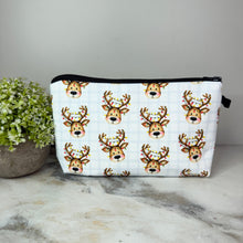 Load image into Gallery viewer, Pouch - Christmas - Reindeer Lights Plaid