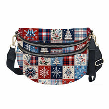 Load image into Gallery viewer, The Roni Nylon Crossbody - Christmas Quilted Squares