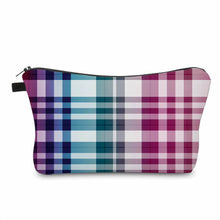 Load image into Gallery viewer, Pouch - Plaid Blue Mint Pink
