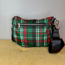 Load image into Gallery viewer, The Roni Nylon Crossbody - Green Plaid