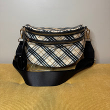 Load image into Gallery viewer, The Roni Nylon Crossbody - Plaid Tan & Gold