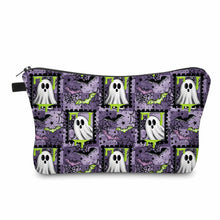 Load image into Gallery viewer, Pouch - Halloween Fall - Purple Frame Ghost