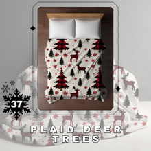 Load image into Gallery viewer, Blanket Christmas #37 - Plaid Deer Trees - PREORDER
