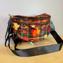 Load image into Gallery viewer, The Roni Nylon Crossbody - Fall Plaid Leaves