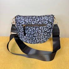Load image into Gallery viewer, The Roni Nylon Crossbody - Black & Grey Animal