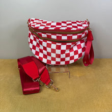Load image into Gallery viewer, The Roni Nylon Crossbody - Checkered Red