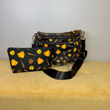 Load image into Gallery viewer, Bundled Set - Roni & Pouch - Softball on Black